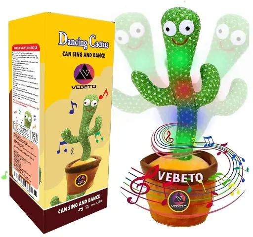 [playing toys] VEBETO Dancing Cactus Toy for Kids (1 Year Warranty)